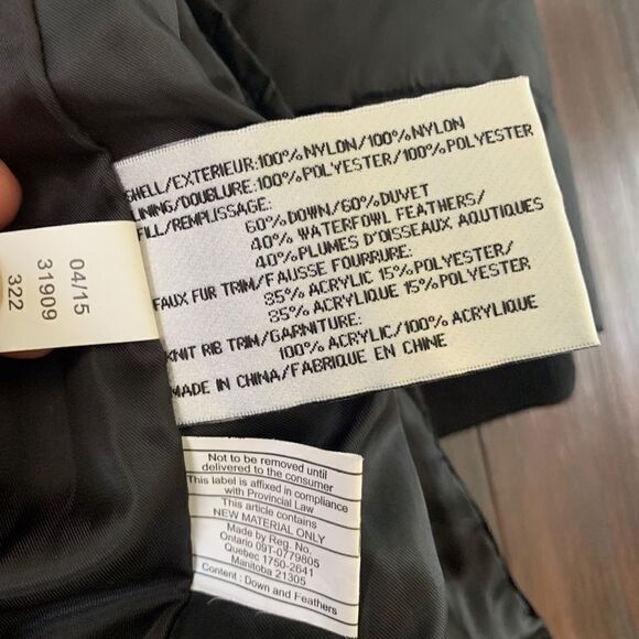 DKNY Quilted Puffer Parka Coat Jacket Down Feather - Picture 8 of 9